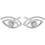 Kolczyki oczy z cyrkonią