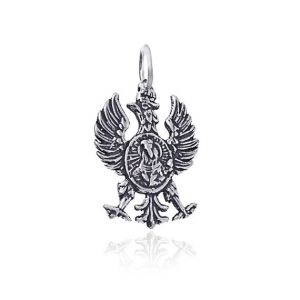 Wisiorek orzeł w koronie