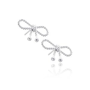 Kolczyki kokardki plecione