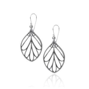 Kolczyki liście ażurowe