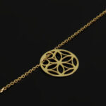 Złoty naszyjnik rozetka 333