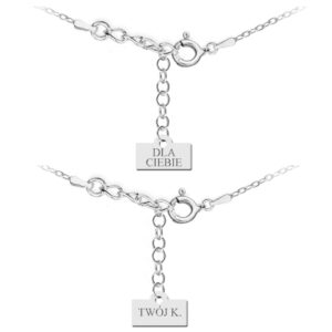 Srebrny naszyjnik z koniczyną + Twój grawer