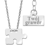 Celebrytka naszyjnik z puzzlem + Twój grawer