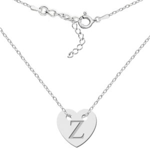 Naszyjnik z sercem i wygrawerowaną literką Z