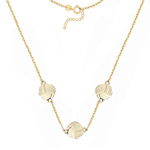 Złoty naszyjnik ze spiralami 333 8k