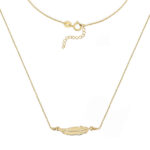 Złoty naszyjnik z piórkiem 333 8k