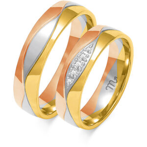 Obrączki z wielobarwnego złota