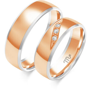 Obrączki z różowego i białego złota