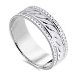 Obrączka diamentowana ze srebra