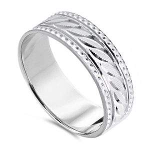 Obrączka diamentowana ze srebra