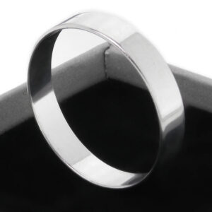 Obrączka gładka ze srebra