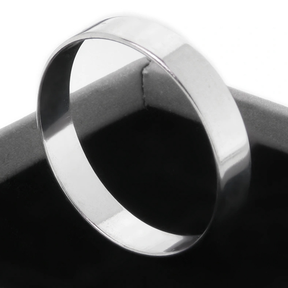 Obrączka gładka ze srebra