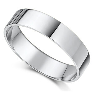 Obrączka gładka ze srebra