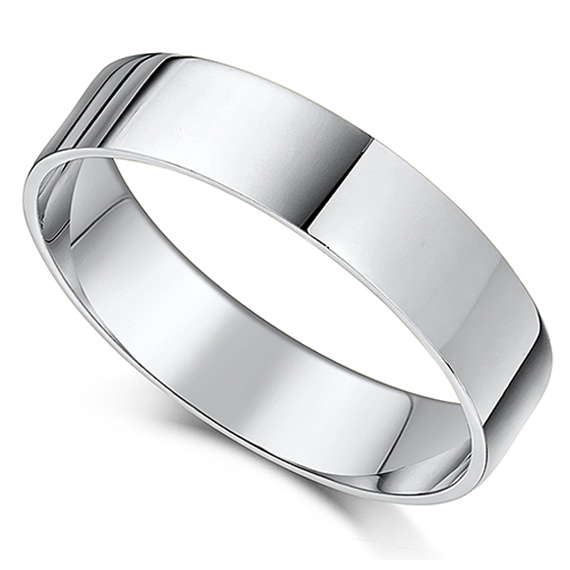 Obrączka gładka ze srebra