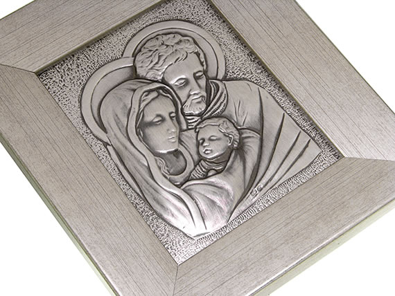 Obrazek srebrny Święta Rodzina