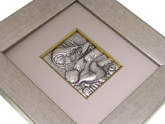 Obrazek srebrny Matka Boska Karmiąca