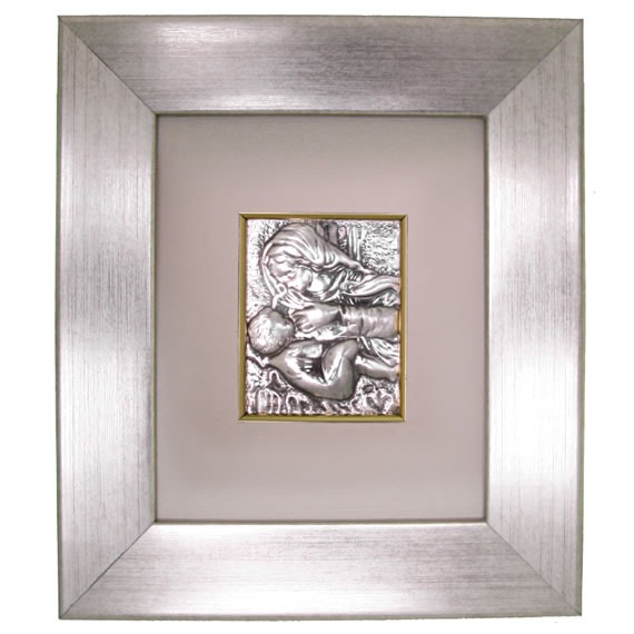 Obrazek srebrny Matka Boska Karmiąca