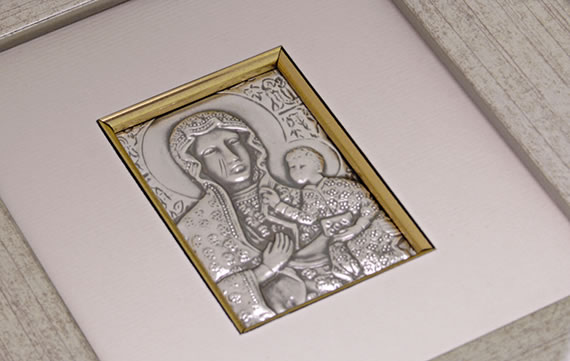 Obrazek srebrny Matka Boska Częstochowska