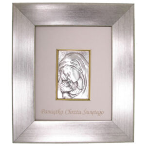 Obrazek srebrny Pamiątka Chrztu