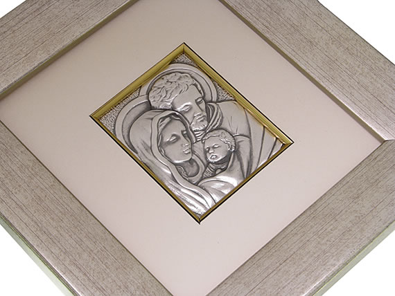 Obrazek srebrny Święta Rodzina