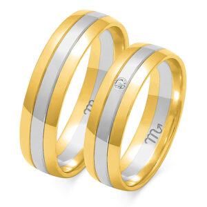 Obrączki z żółtego i białego złota