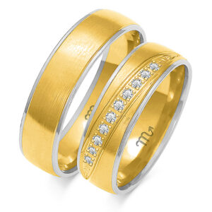 Obrączki z żółtego i białego złota