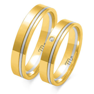 Obrączki z żółtego i białego złota