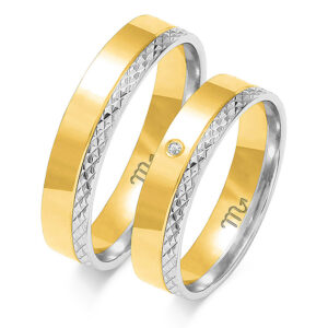 Obrączki z żółtego i białego złota