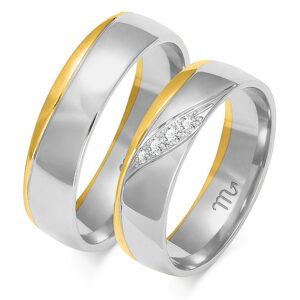Obrączki z żółtego i białego złota