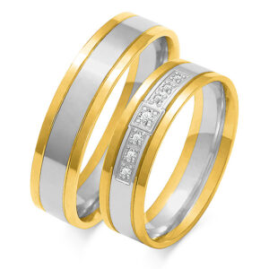 Obrączki z żółtego i białego złota
