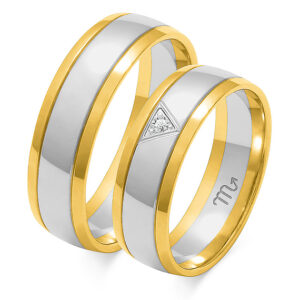 Obrączki z żółtego i białego złota