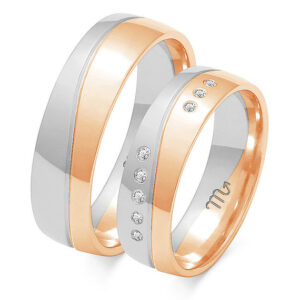 Obrączki z różowego i białego złota