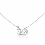 Naszyjnik origami łabądź