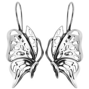 Kolczyki wiszące z motylami