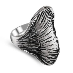 Duży pierścionek liść miłorzębu