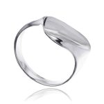 Pierścionek gładki asymetryczny