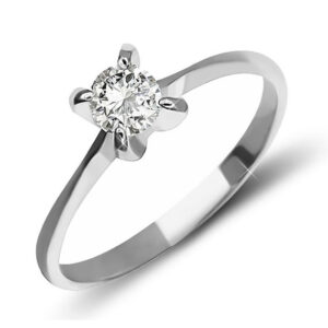 Pierścionek z białą cyrkonią 4mm