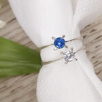 Pierścionek z białą cyrkonią 4mm