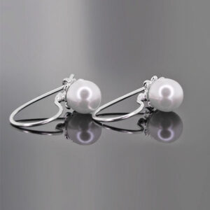 Wiszące kolczyki z perełką 8mm