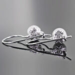 Wiszące kolczyki z perełką 8mm