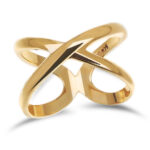 Pierścionek złoty X