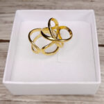 Pierścionek złoty X