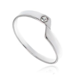 Minimalistyczna obrączka z kamieniem