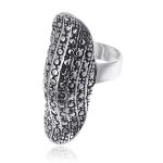 Pierścionek długi zdobiony