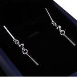 Kolczyki podwójne rurki z kulką