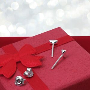 Kolczyki z prostokątną cyrkonią 5mm czarne