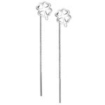 Kolczyki przekładane przeciągane koniczynki