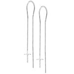 Przekładane kolczyki z krzyżykiem