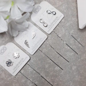 Kolczyki przekładane przeciągane skrzydła