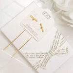 Złocone przeciągane przekładane kolczyki z rurką